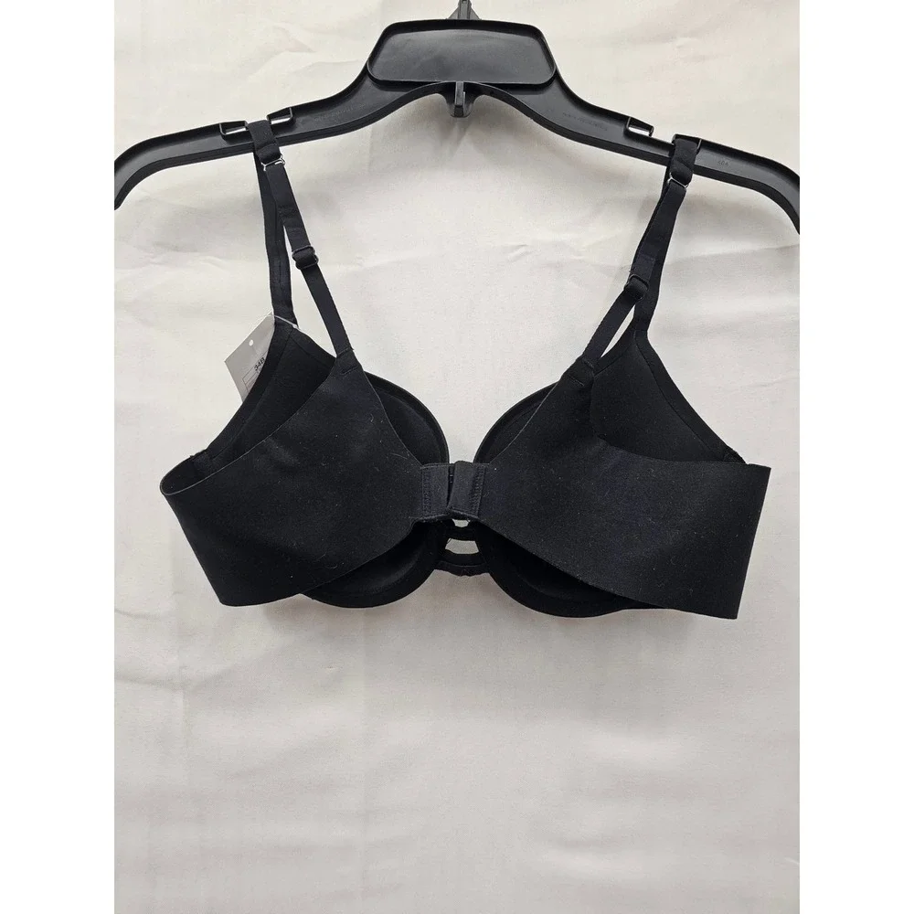 Auden Light Lift Plunge‎ Bra Black Underwire Molded Cup 34B 023127679